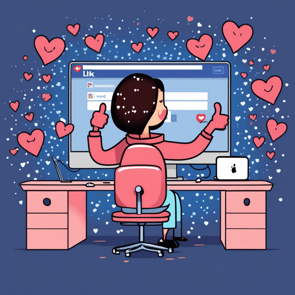 페이스북에서 좋아요를 연발! 모든 게 호의적이야!