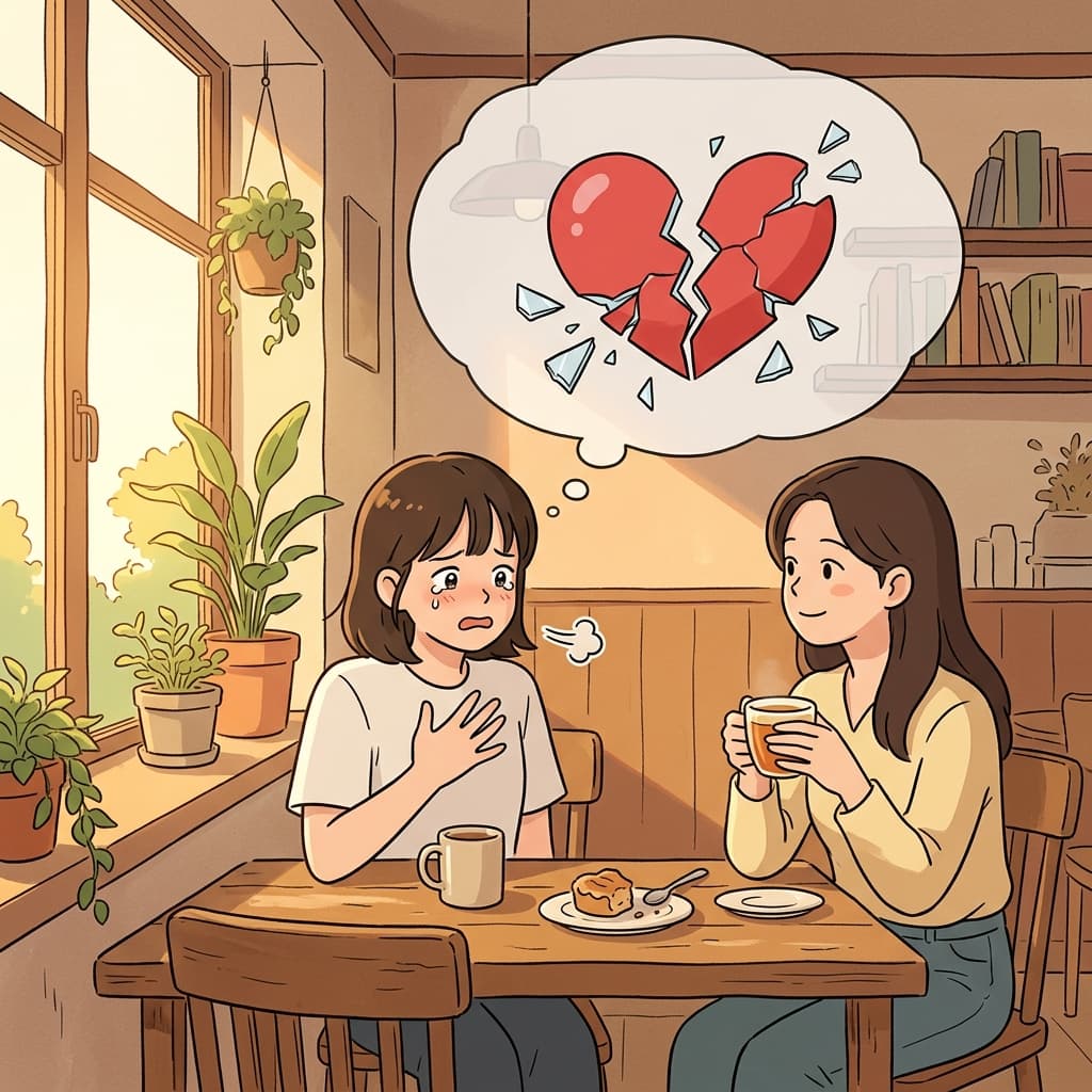 '가슴이 무너진다'는 말은 진짜가 아니라 비유적인 표현이다.