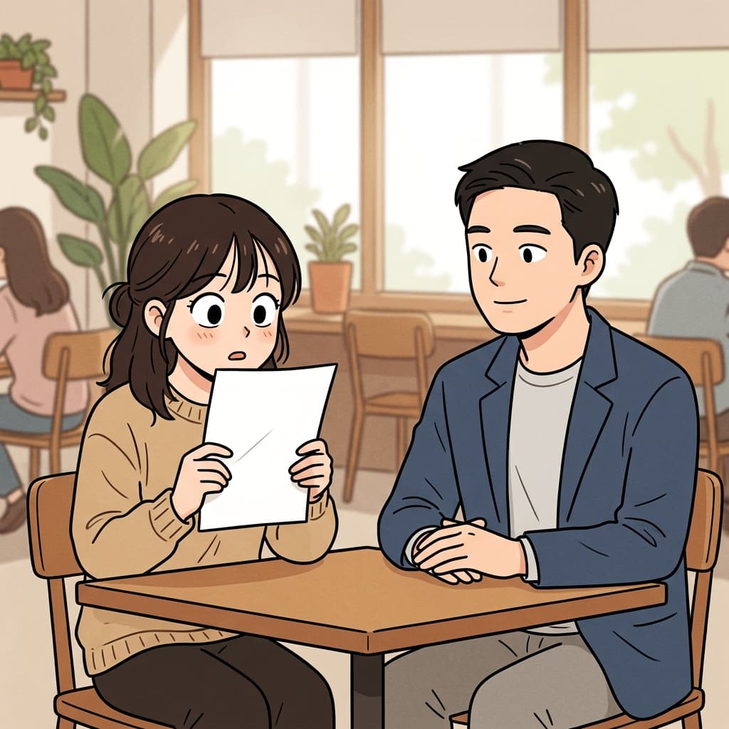 제안서의 숫자에 그녀는 종이를 떨어뜨렸다 — 그리고 집어서 세 번 더 읽었다.