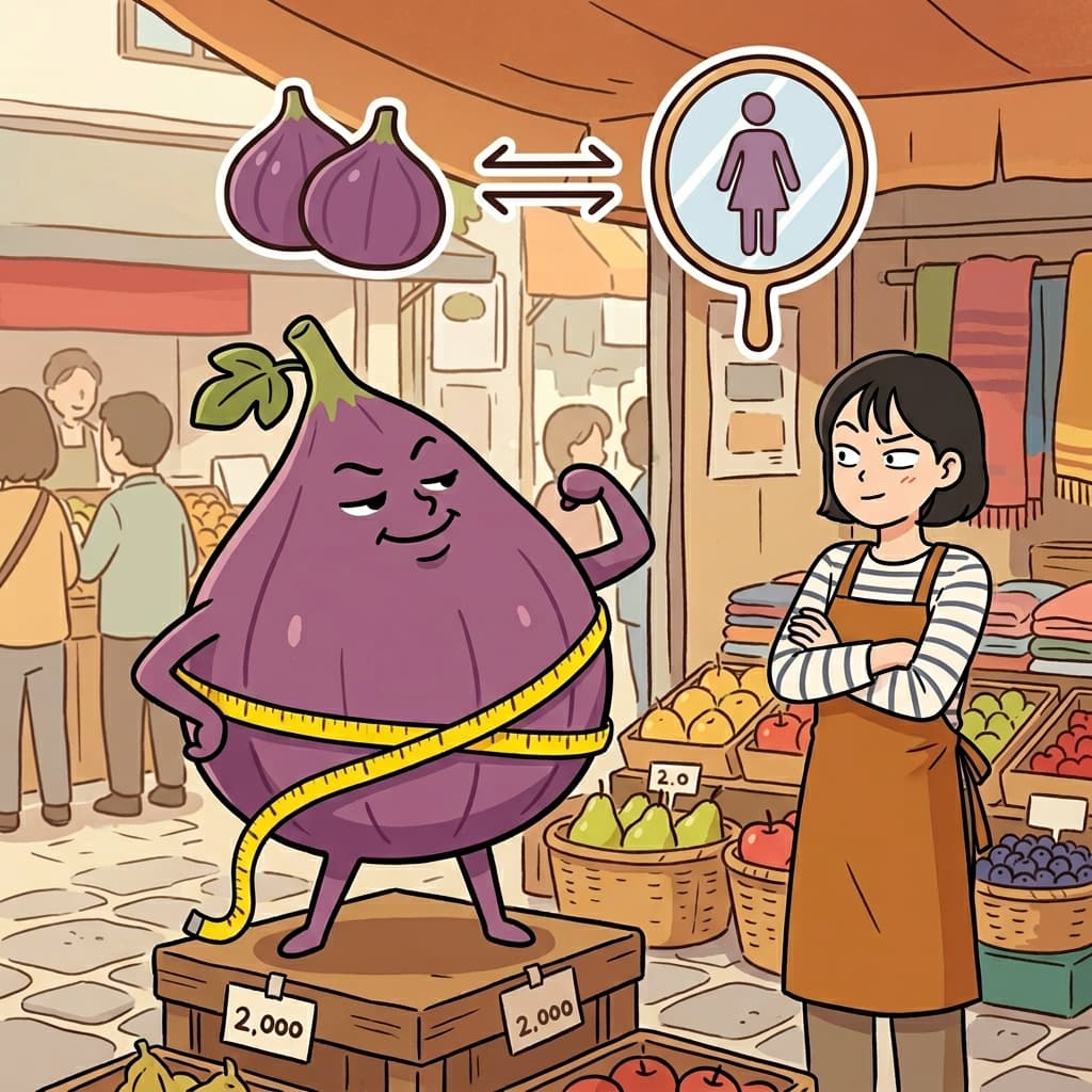 저 무화과가 너보다 몸매가 좋다 — 그리고 그걸 알고 있다.