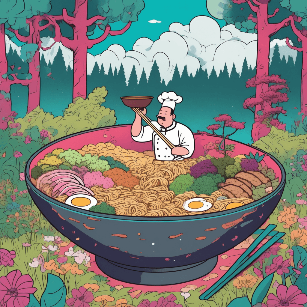 플라워 라면이 터져서 온 지역이 식물천국!