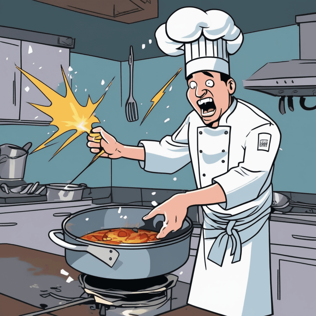 프라이팬이 팩! 처참하게 금이 갔네요!