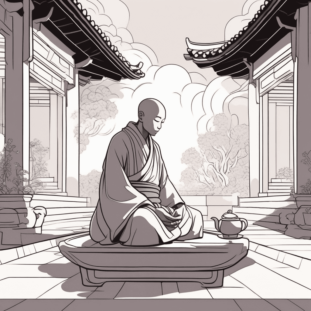 기도(pray)할 때 마시는 그런 차(tea)에서 향긋한 냄새가 솔솔~