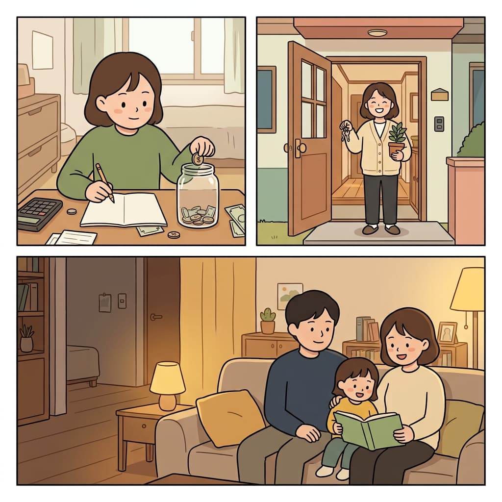 그녀의 검소함은 번영으로 이어졌고 가족에게 오래가는 안정을 가져다주었다.