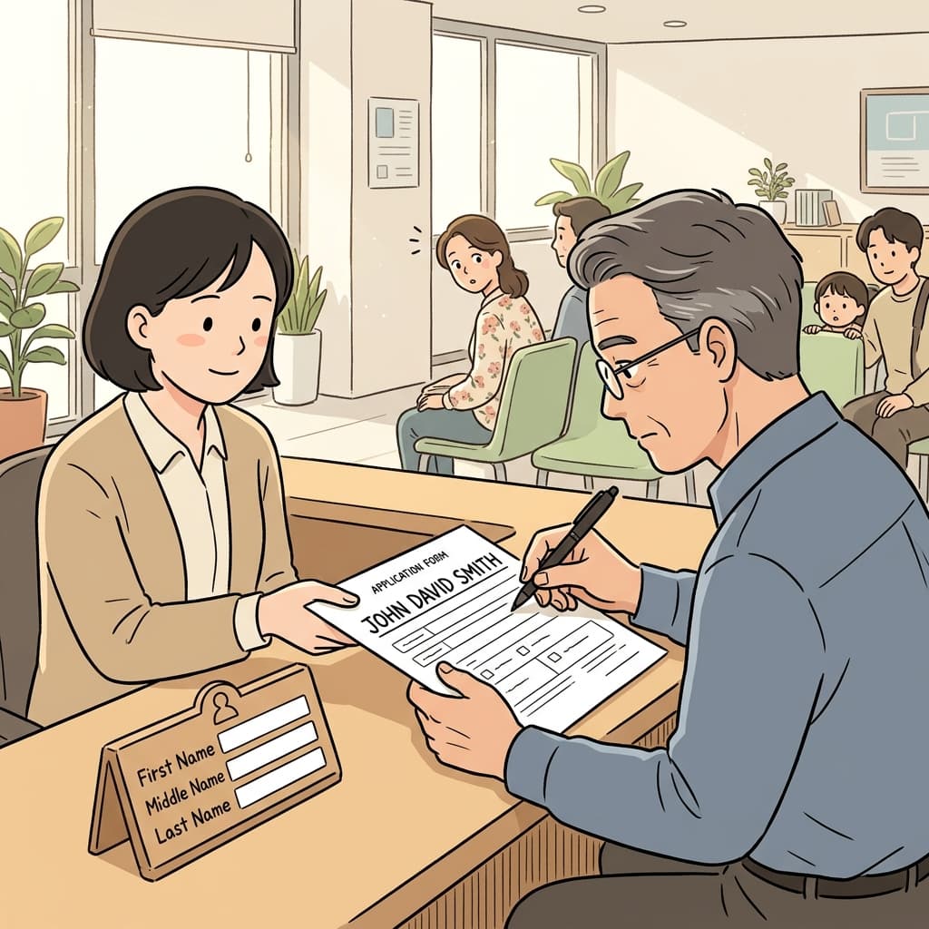 신청서에 이름을 정확히 다 적어주세요.