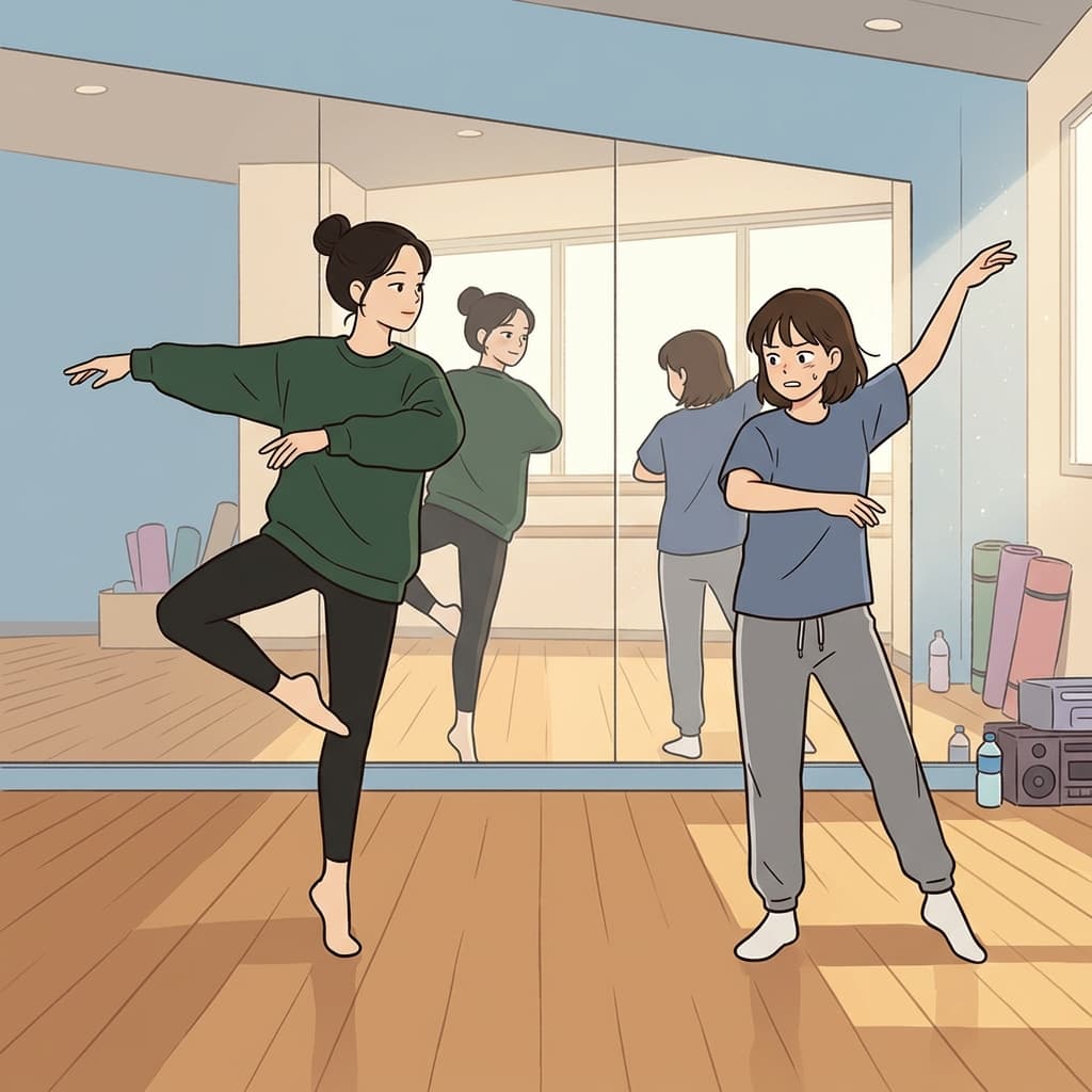 두 사람의 실력 차이는 명확했다 — 한 명은 몇 년을 연습했고, 다른 한 명은 막 시작했다.