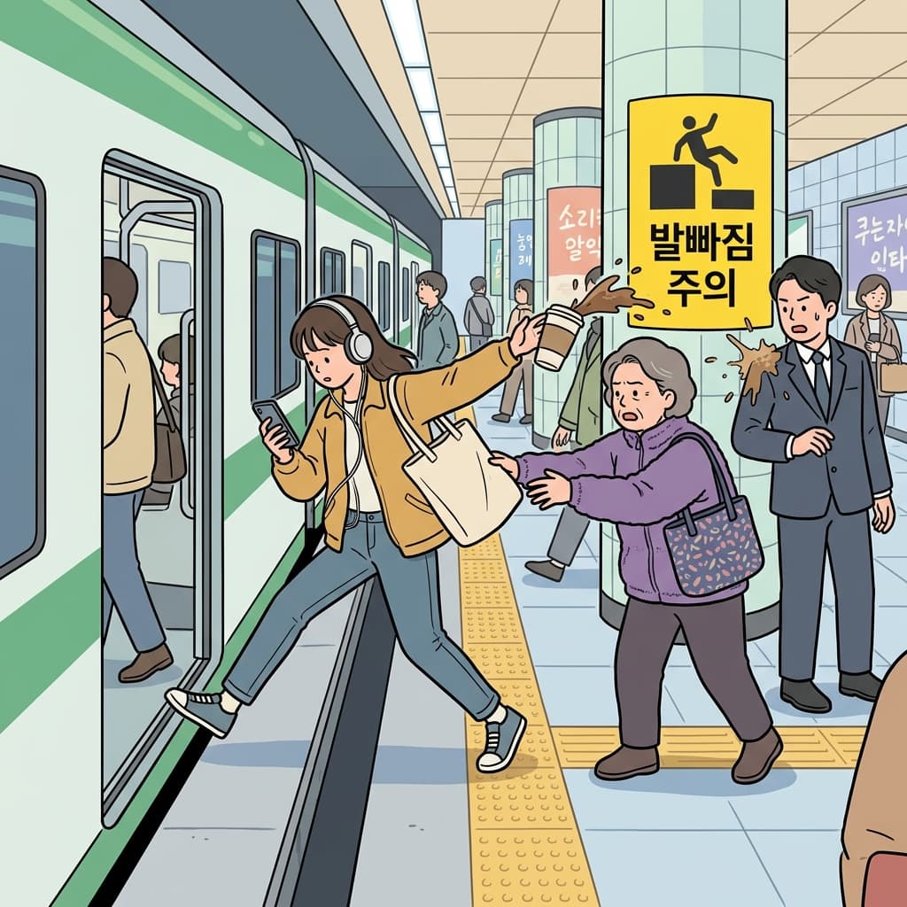 틈을 조심해라 — 겹치게 두면 — 사고로 이어지는 것을 지켜보게 된다.