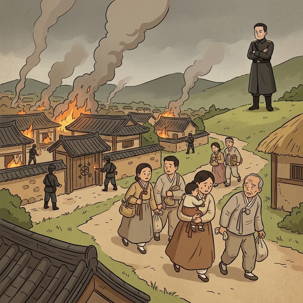 독재자는 한 민족 전체를 말살하라고 명령하며 집단학살을 자행했다.