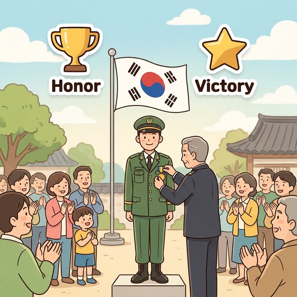 그 병사는 조국의 영광을 위해 싸웠다.