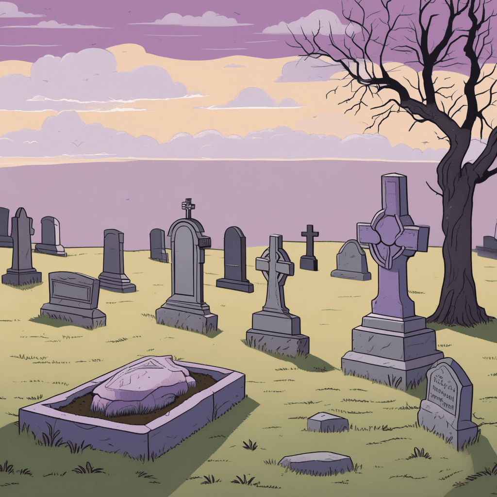 유족들이 무덤 앞에서 관을 내려놓으며 마지막 작별을 고한다