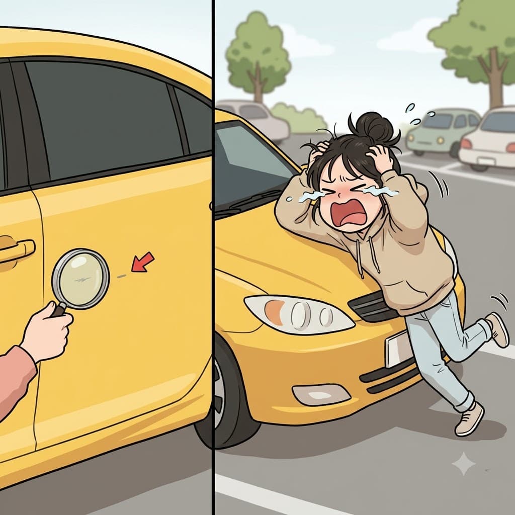 "히스테리(histri) 부리네, 오(o)! 닉(nic/흠집) 하나 가지고!" 작은 흠집을 발견하고, 그녀는 지나치게 과장되고 연극적인(histrionic) 발작을 일으켰다.