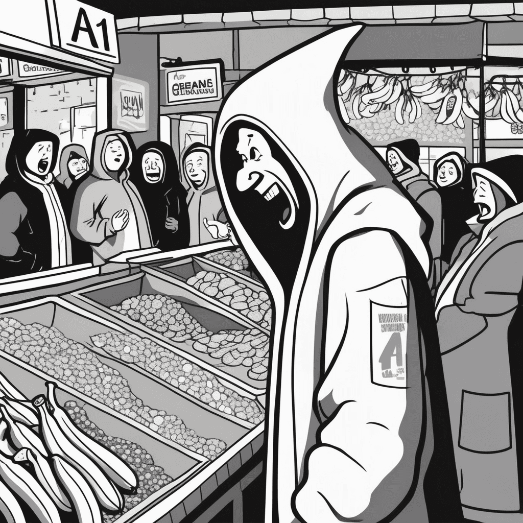 후드 쓰고 윙크하며 사람들을 속인다! 바나나가 다이아몬드보다 비싸다고?