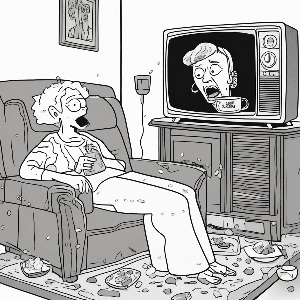이모가 빌려준 TV 때문에 완전히 꼼짝 못하고 있어요!