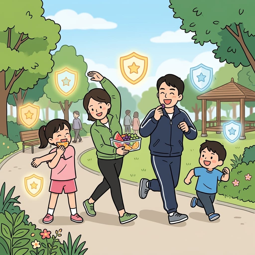 규칙적인 운동은 면역력을 강화하는 데 도움이 된다.