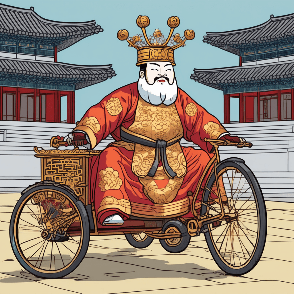임금님이 페달을 너무 세게 밟아서 궁궐이 대혼란! 모든 사람들이 위험해졌다!