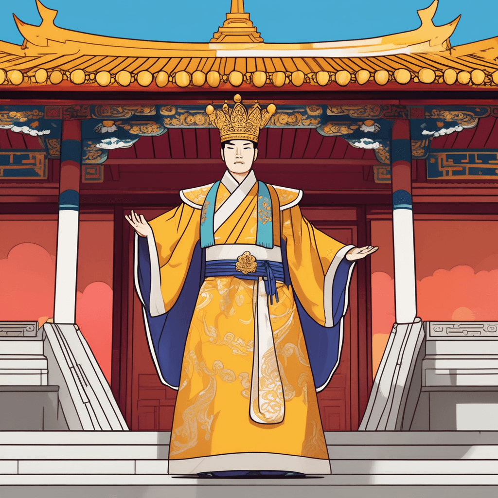 임금이 포징! 위엄 있는 자세로 우뚝!