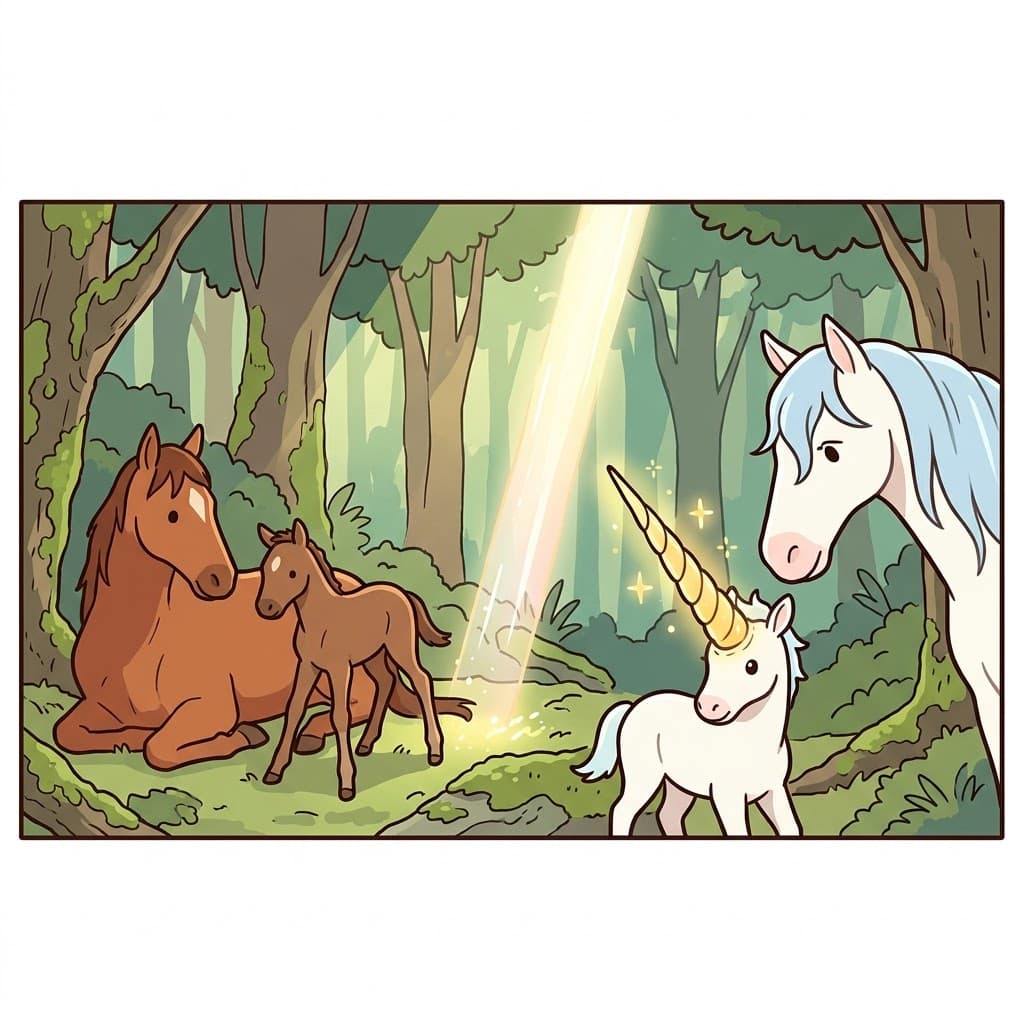 그 마법 생물은 긴 뿔(horn)이 자라기를 기다릴 필요가 없었다. 머리 위에서 빛나는 뿔은 완전히 타고난(inborn) 것이었다.
