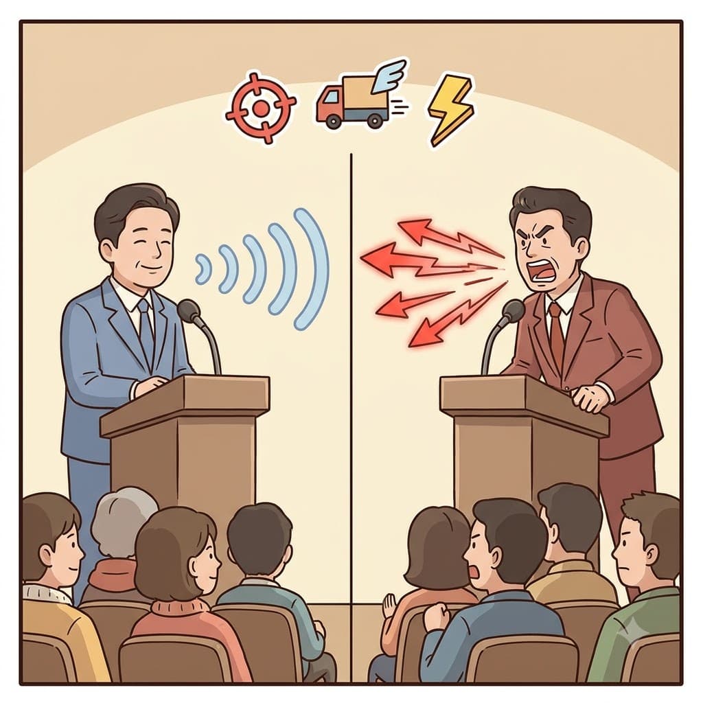 IN(~에 반대하여) + VECT(나르다) + IVE(성질) — 상대방에 반대하여(IN) 말을 실어 나르는(VECT) 공격적인 선택을 하며, 정치인은 잔인하고 독설적인(invective) 연설을 시작했다.