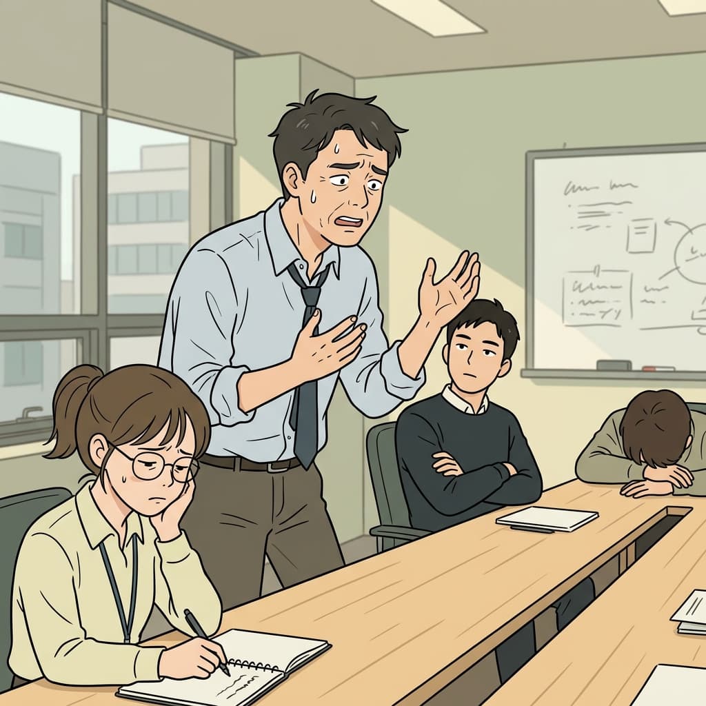 관리자는 직원들의 오해가 생기자 자신의 결정을 정당화하려고 했다.
