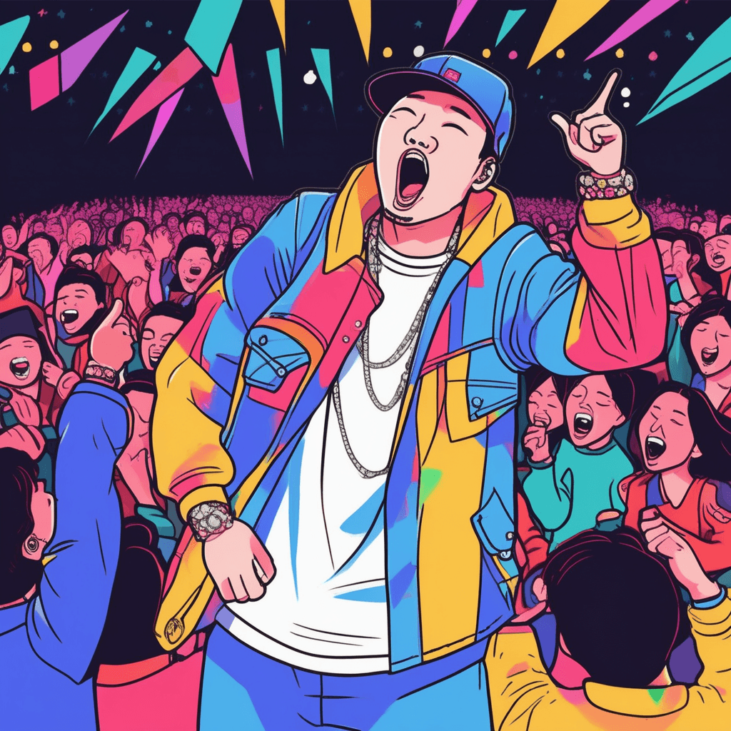 래퍼가 무대에서 개그를 하니 관객들이 배꼽을 잡고 래프!