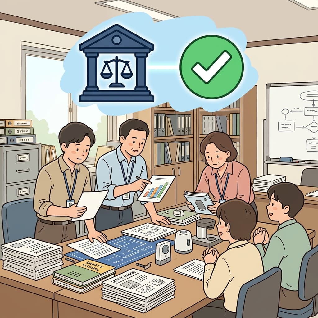 그 제품은 시장에 출시되기 전에 모든 법적 요건을 충족했다.