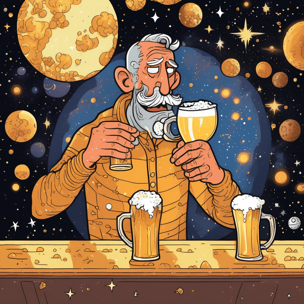 맥주를 코로 즐기니까 온 우주가 맥주 향으로! 거대한 우주 전체가 내 세상!