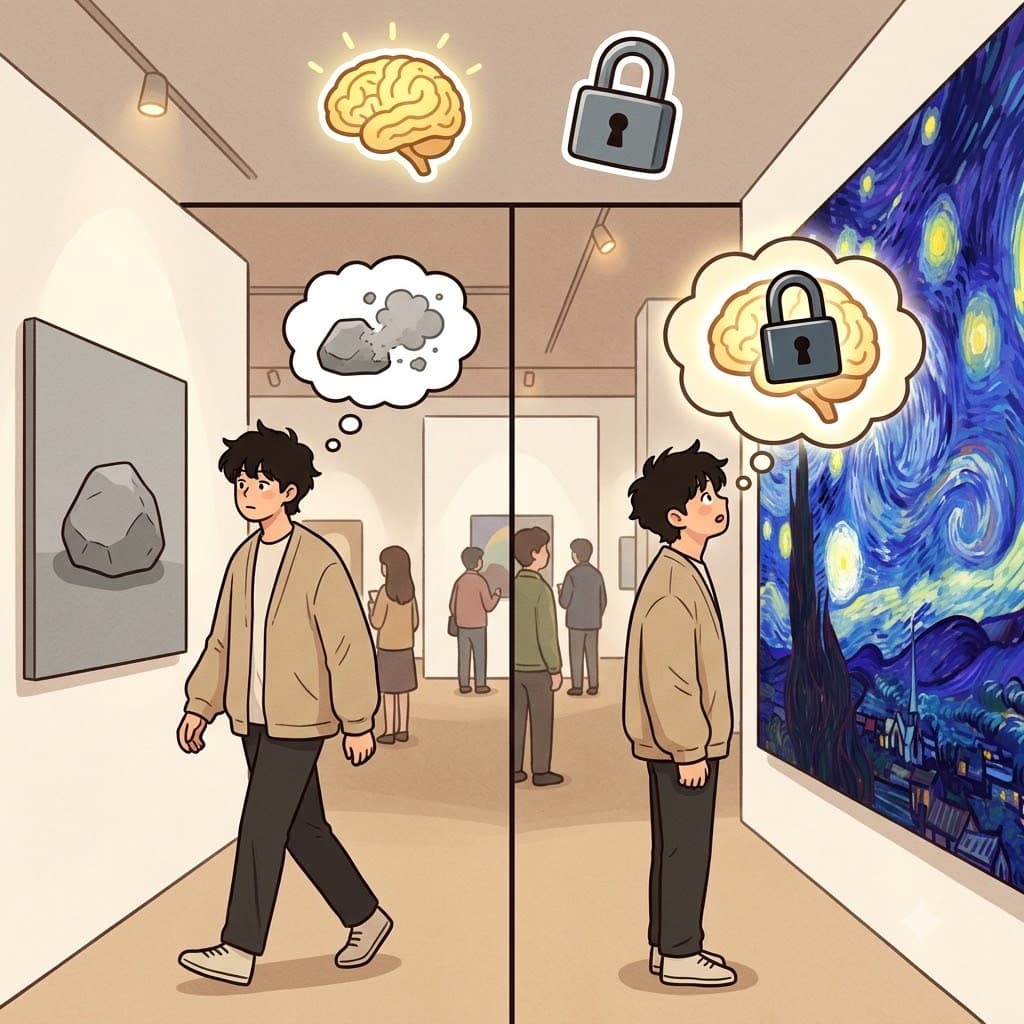 그 빛나는 그림은 이미지가 그의 머릿속에 남아 있어 놀라운 기억성(memorability)을 지녔다.