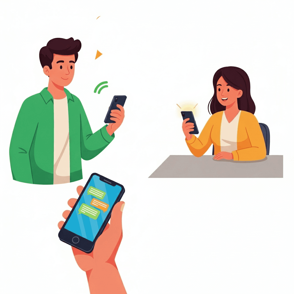 message 개념 일러스트 — 메시지, 전언, 소식