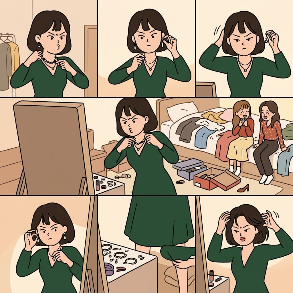 파티 전 옷에 가한 작은 수정이 엄청난 차이를 만들었다.
