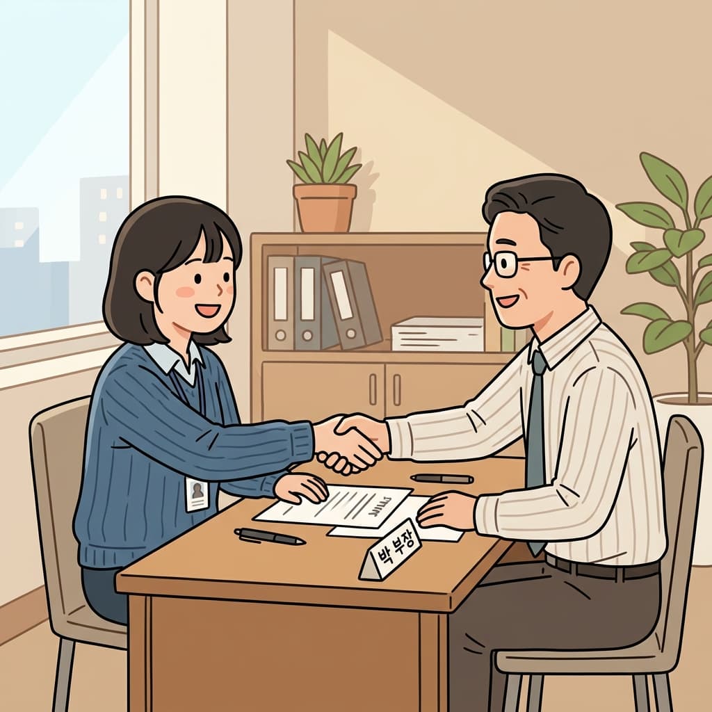 관리자는 급여 협상을 성공적으로 마쳤다. ("네고지!" → "네고(가격 할인)하지!" 서로 조건을 조율한다)