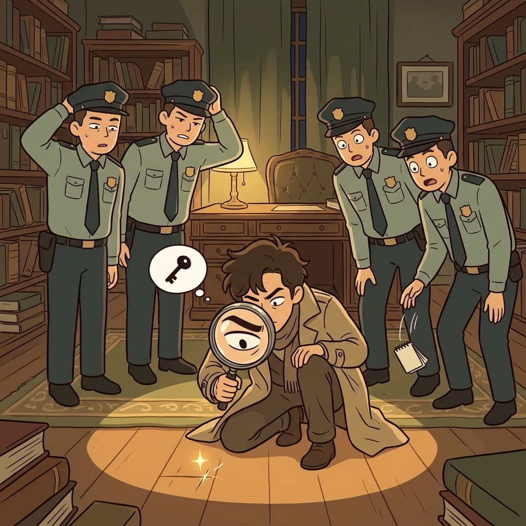 관찰력 좋은 형사가 아무도 못 본 작은 흠집을 발견했다.