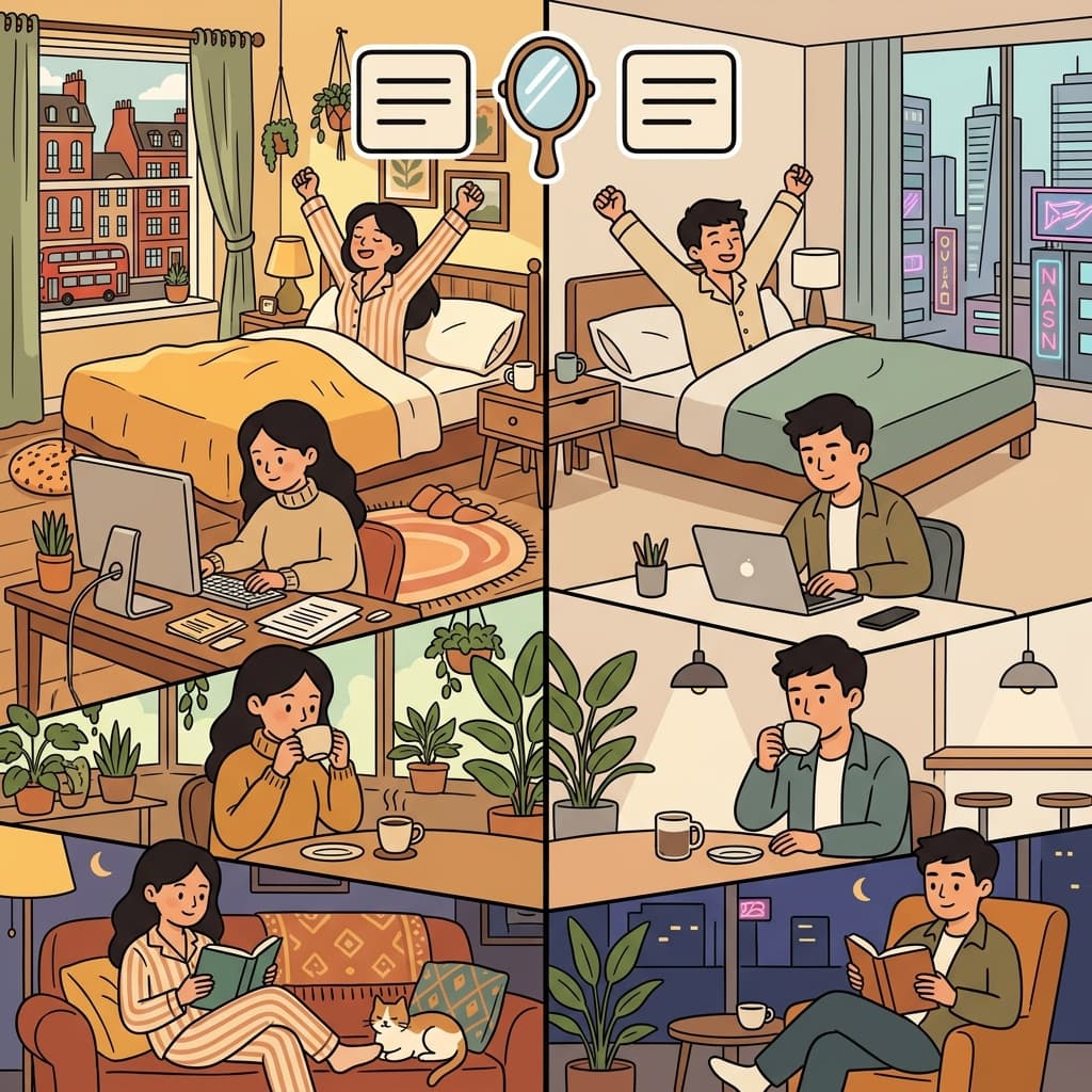 쌍둥이는 서로 다른 도시에서 비슷한 삶을 살았다.