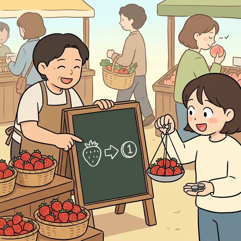오늘 딸기는 한 파운드에 3달러야.