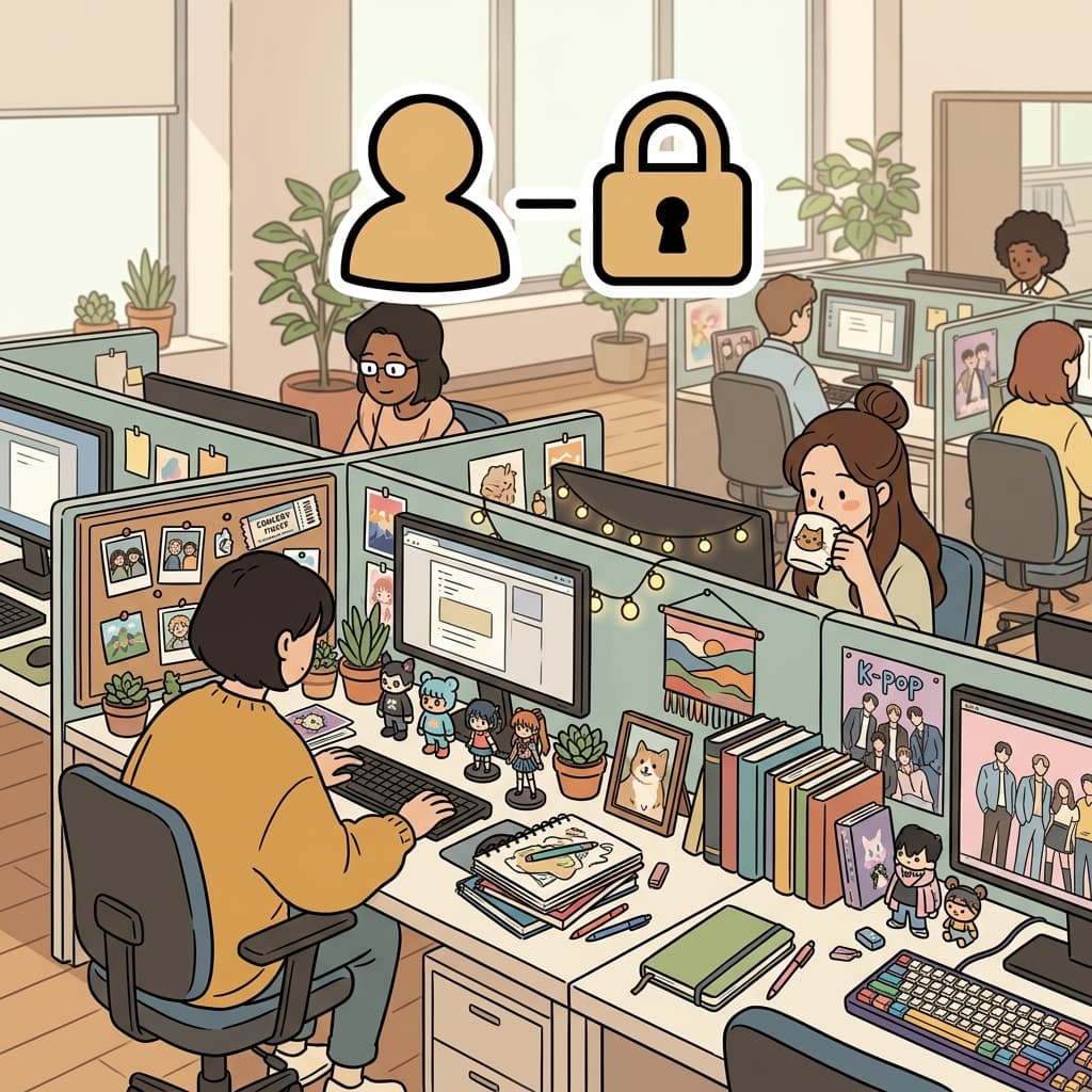 Everyone decorated their personal workspace differently.