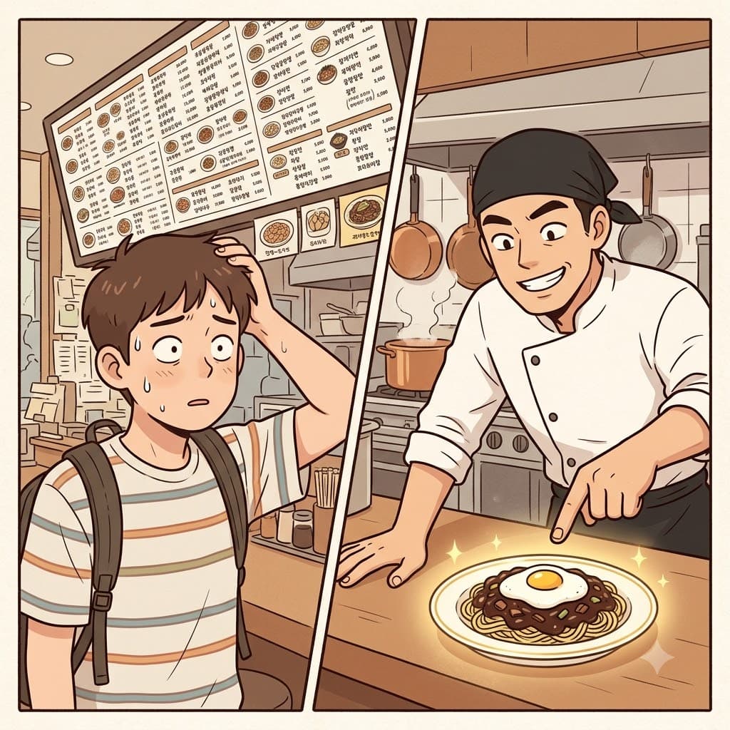 요리사의 추천(recommendation)은 혼란스러운 관광객이 대표 요리를 고르는 데 도움을 주었다.