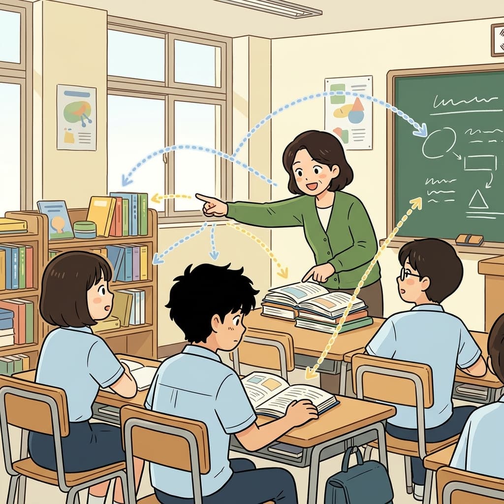 선생님은 더 많은 정보를 위해 학생들에게 교과서를 참고하라고 했다.