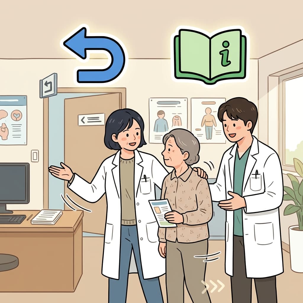 의사들은 추가 치료를 위해 환자를 전문의에게 의뢰했다.