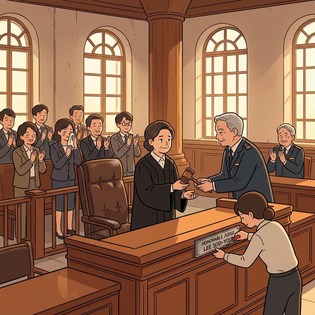 새로운 증거가 나오자 해임됐던 판사가 다시 자리로 돌아왔다.