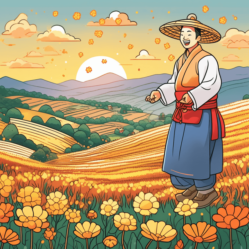 씨 뿌리는 너리(넓은 곳)에 펼쳐진 환상적인 경치!
