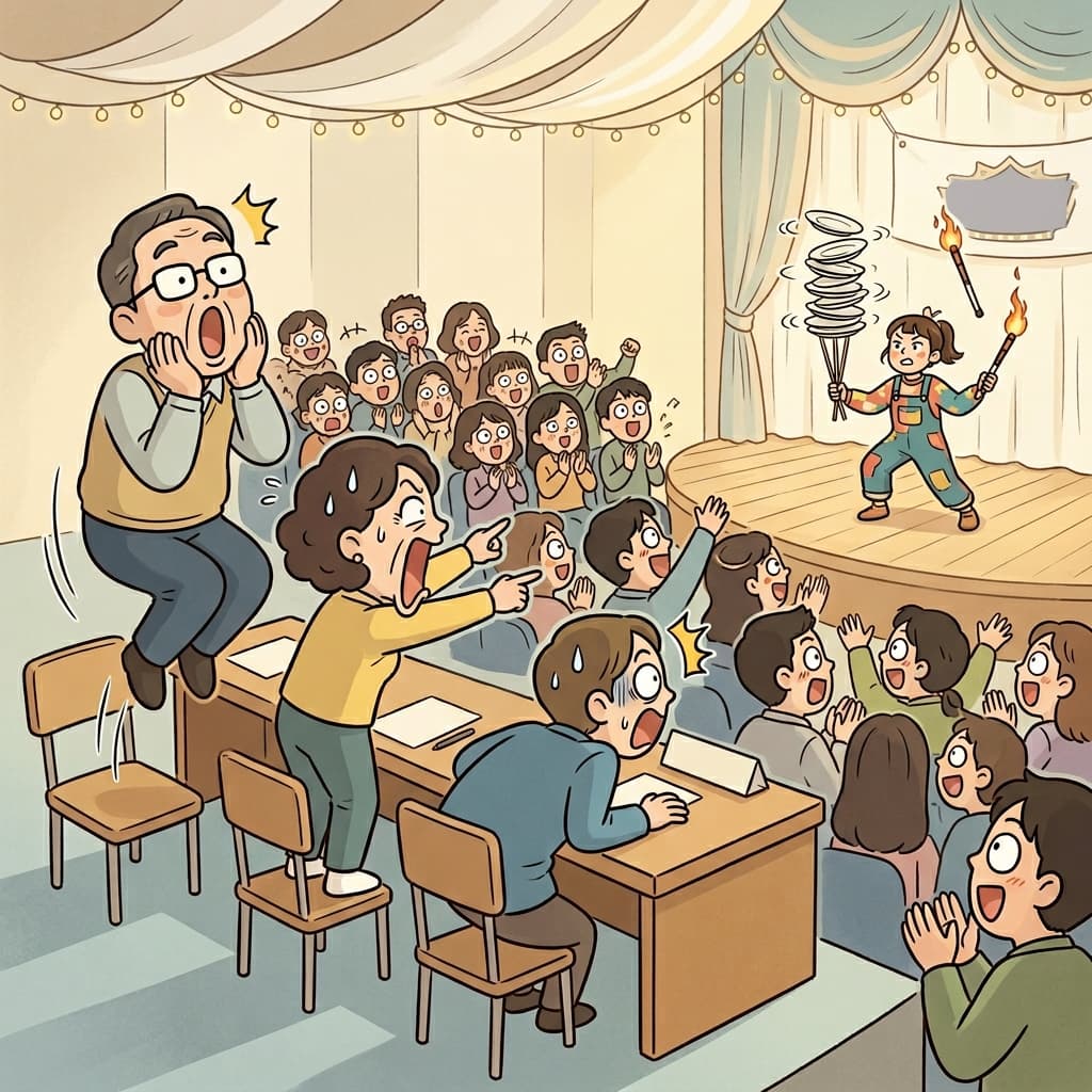 그 공연은 관객들 사이에서 큰 화제가 되었다. (센세이션 → “센(강한) 감각(sense)이 확 오는 느낌”
