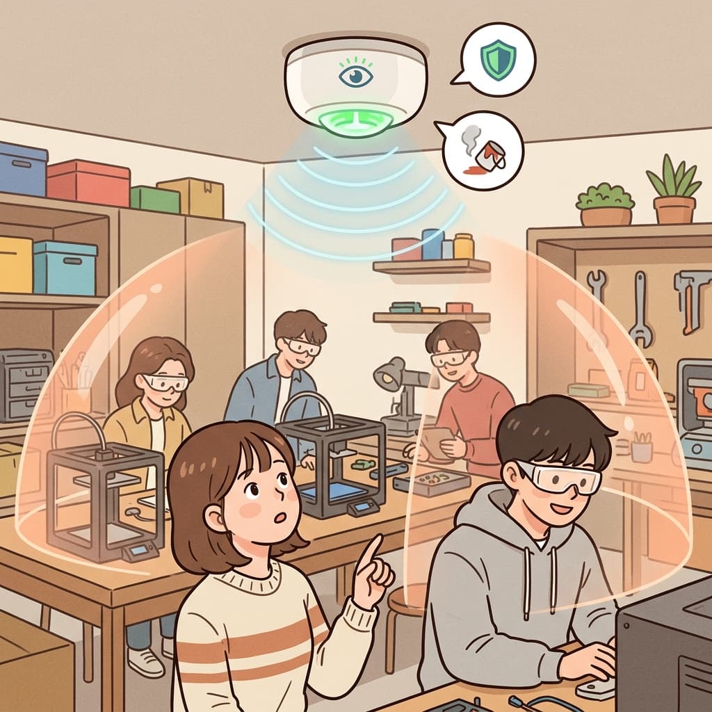 그 센서는 위험을 감지하고 모두를 지키는 보호자가 되었다.