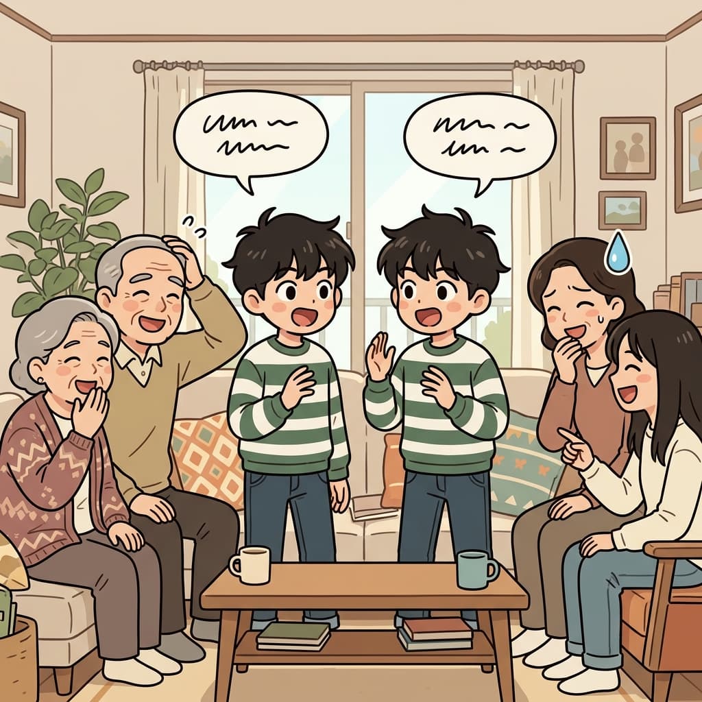 그 쌍둥이는 목소리까지 너무 비슷해서 부모조차 가끔 헷갈렸다.