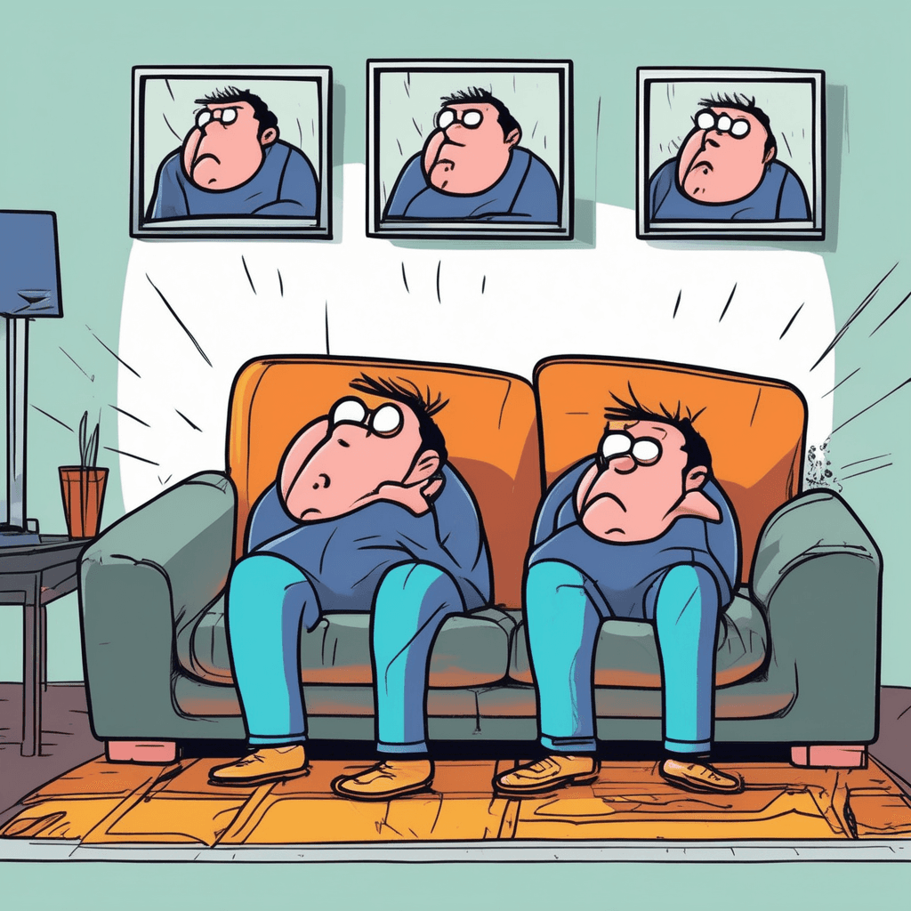 소파에 축 늘어져 있다가, 몸을 웅크려 숨는다!