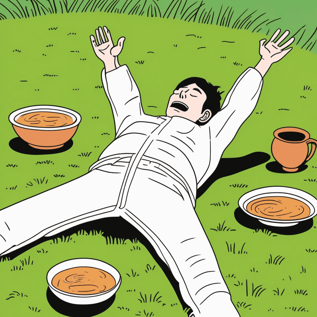 수프 마시고 누워서 아무것도 안 해!