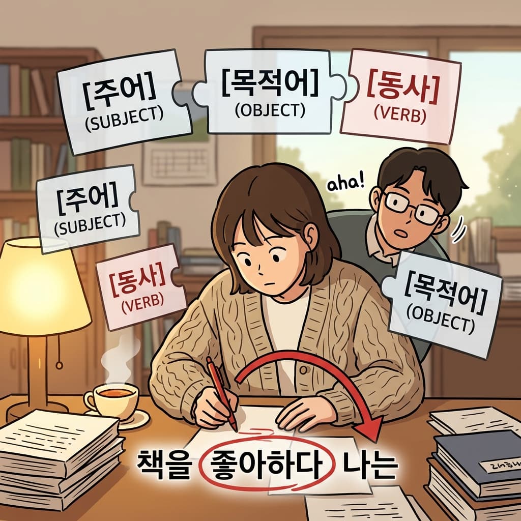 편집자가 문장 구조를 바로잡자 뜻이 확 달라졌다.