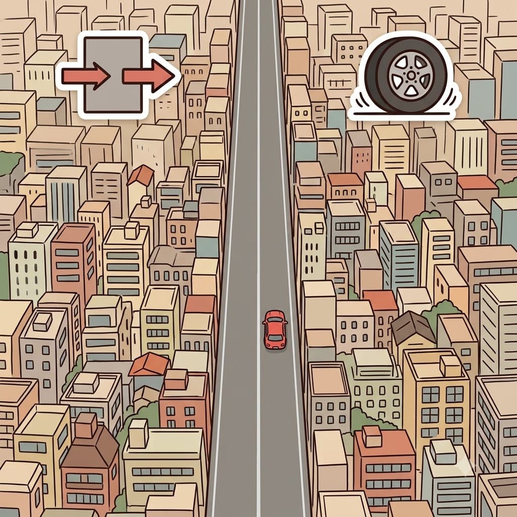 THOROUGH(완전히 통과하는) + FARE(이동/여정) — 넓고 곧은 길은 도시 전체를 가로지르는 완전한 통과(THOROUGH FARE)를 가능하게 하여 주요 통행로(thoroughfare)가 되었다.
