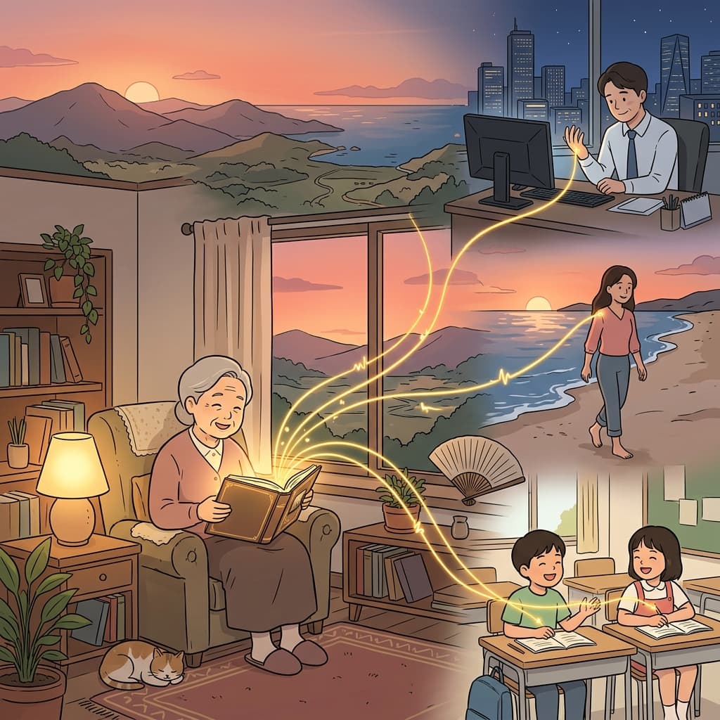 가족 간의 끈끈한 유대는 멀리 떨어져 있어도 변하지 않는다.