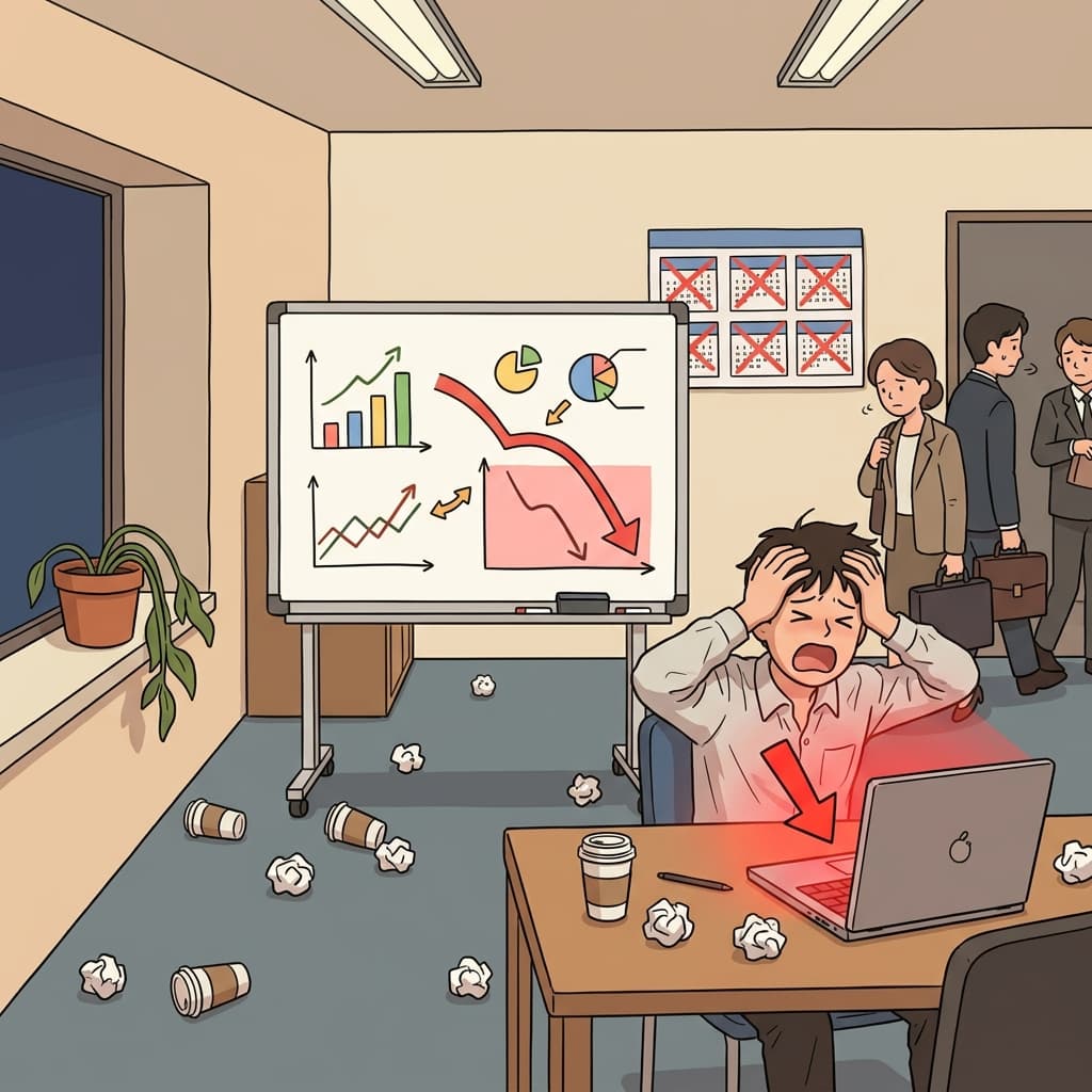 그 스타트업의 사업 계획은 반년 만에 완전히 실현 불가능한 것으로 드러났다.