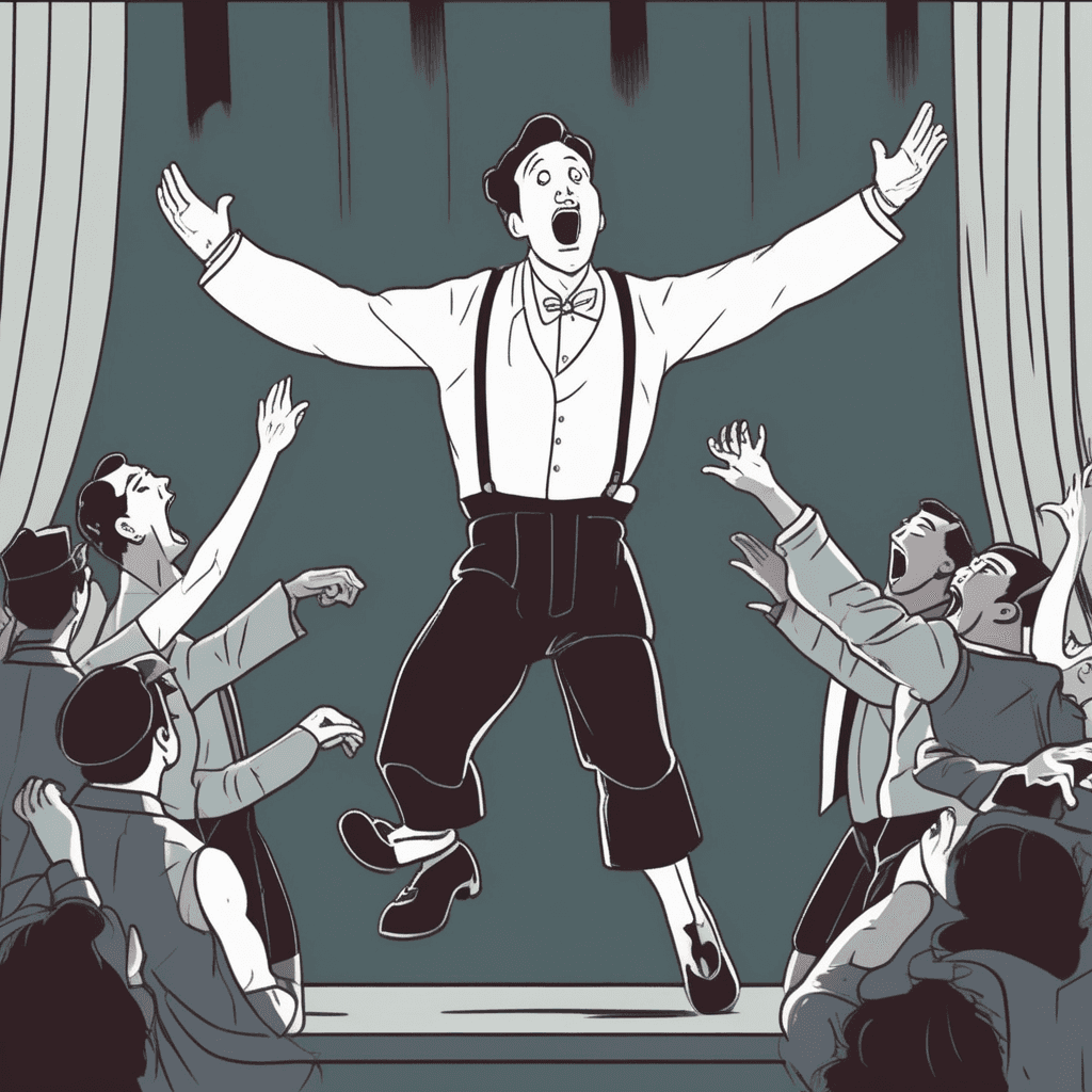 업! 스테이지 뒤로 올라가서 주목 빼앗기 대작전!