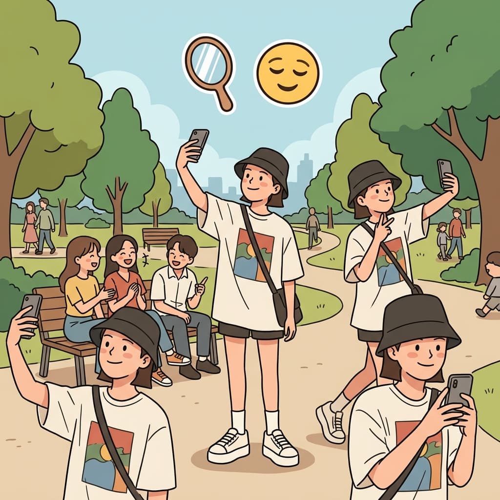 끝없이 셀카를 올리는 모습을 보면 그녀의 허영심은 분명했다.